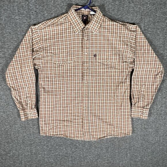 Panhandle Slim Shirt Mens Size L Long Sleeve‎ Snap Western Shirt Rust Copper - Picture 1 of 8